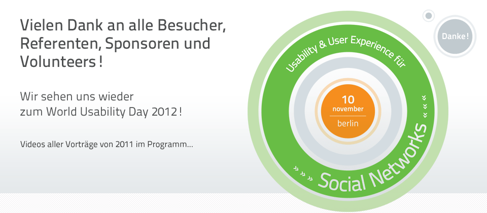 Vielen Dank an alle Besucher, Referenten, Sponsoren Volunteers!